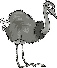 Image showing nandu ostrich bird cartoon illustration