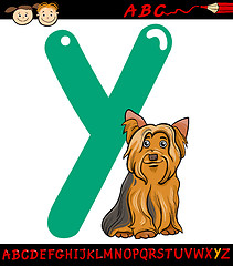 Image showing letter y for yorkshire terrier dog