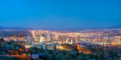 Image showing Salt Lake City panoramic overview