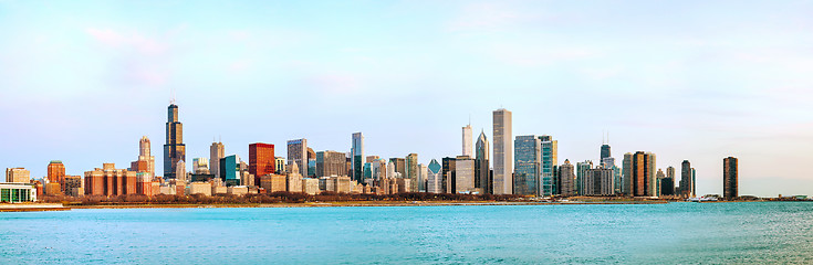 Image showing Chicago downtown cityscape panorama