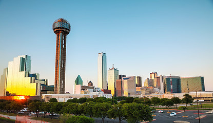 Image showing Dallas cityscape in the evening