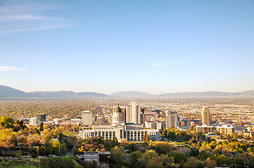 Image showing Salt Lake City panoramic overview