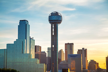 Image showing Dallas cityscape in the morning