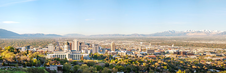 Image showing Salt Lake City panoramic overview