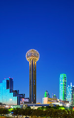 Image showing Dallas cityscape at the night time