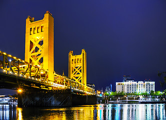 Image showing Golden Gates drawbridge in Sacramento