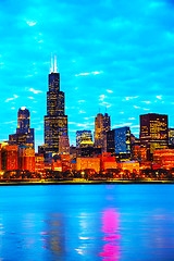 Image showing Chicago downtown cityscape