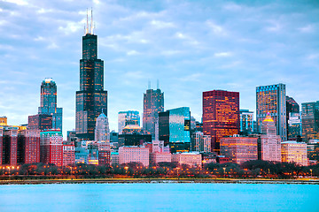 Image showing Chicago downtown cityscape