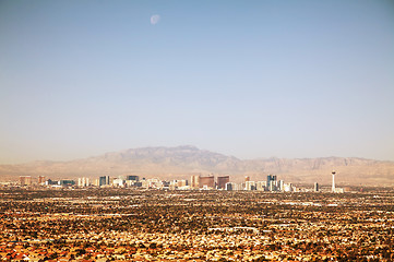 Image showing Overview of downtown Las Vegas in the morning