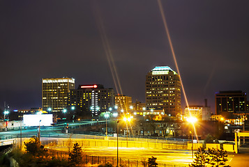 Image showing Night view of Colorado Springs downtown