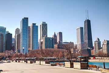 Image showing Chicago downtown cityscape