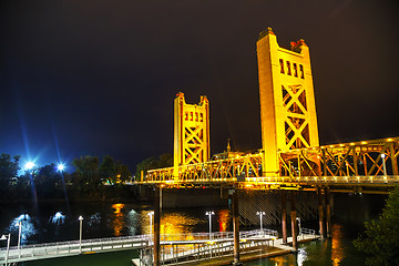 Image showing Golden Gates drawbridge in Sacramento