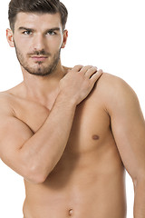 Image showing Handsome shirtless naked young man