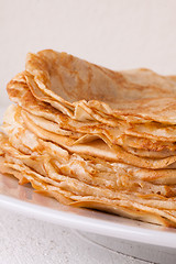 Image showing Delicious Pancakes on Plate Served