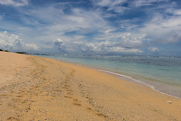 Image showing Beautiful tropical beach with lush vegetation