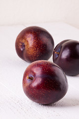 Image showing Fresh ripe red plums