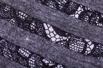 Image showing Closeup Gray Flax Linen