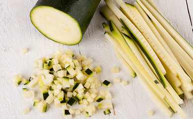 Image showing Fresh marrow or courgette