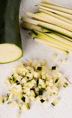 Image showing Fresh marrow or courgette