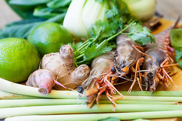 Image showing Ingredients for Thai tom yam soup