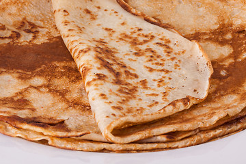 Image showing Delicious Pancakes on Plate Served