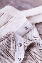 Image showing Close up White Flax Cloth