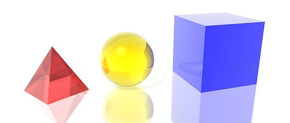 Image showing colored 3d shapes
