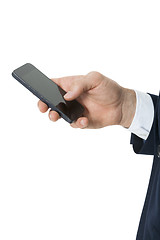 Image showing Stylish businessman chatting on his mobile