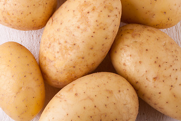 Image showing Farm fresh washed whole potatoes