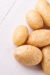 Image showing Farm fresh washed whole potatoes