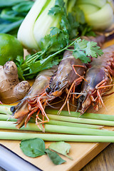 Image showing Ingredients for Thai tom yam soup