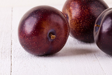 Image showing Fresh ripe red plums