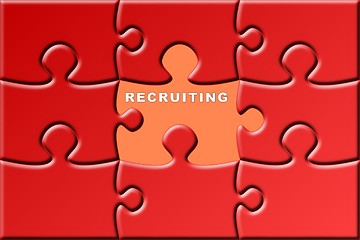 Image showing puzzle with a missing piece - recruiting