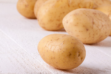 Image showing Farm fresh washed whole potatoes