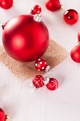 Image showing Red themed Christmas background