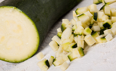 Image showing Fresh marrow or courgette