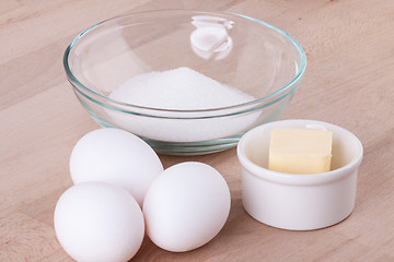 Image showing Baking ingredients in the kitchen