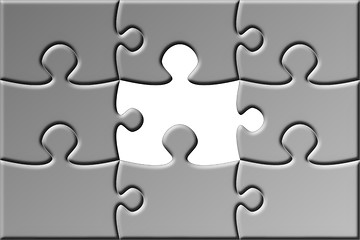 Image showing puzzle with missing piece