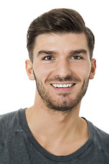 Image showing Handsome bearded young man with a lovely smile