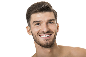 Image showing Handsome shirtless naked young man