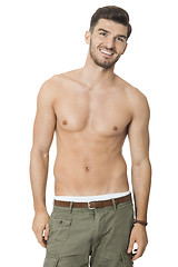 Image showing Handsome shirtless naked young man