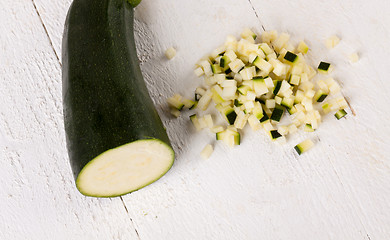 Image showing Fresh marrow or courgette