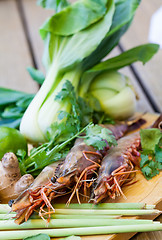 Image showing Ingredients for Thai tom yam soup