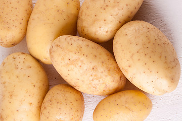 Image showing Farm fresh washed whole potatoes