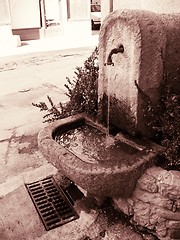 Image showing old fountain in a provence village