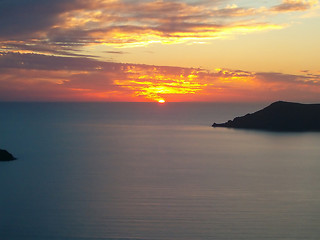 Image showing Sunset on Santorini