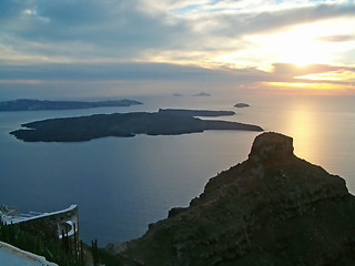 Image showing Sunset on Santorini