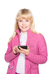 Image showing Portrait of cheerful blond girl