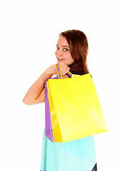 Image showing Girl with shopping bag's.