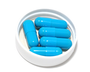 Image showing blue pills